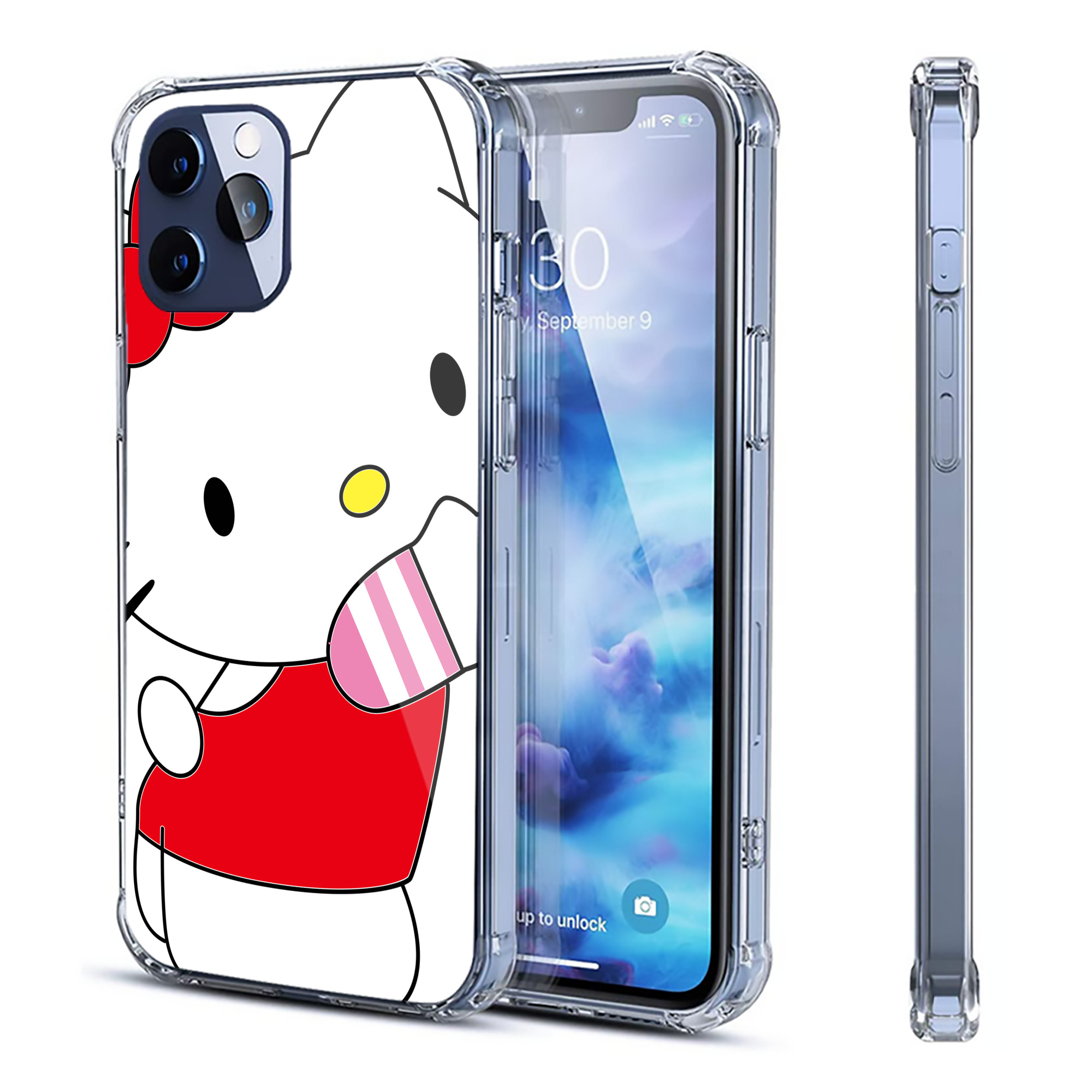 （画像用） Hello Kitty ハローキティ 【iPhone 12シリーズ対応】透明スマホケース（クリアソフトケース）